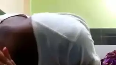 Lonely housewife sex with neighbor after a deep blowjob