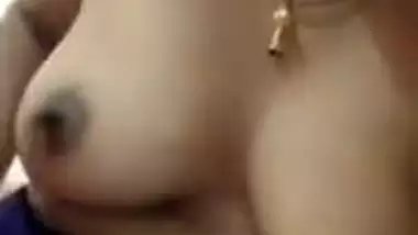 South Indian wife boobs showing selfie for boyfriend