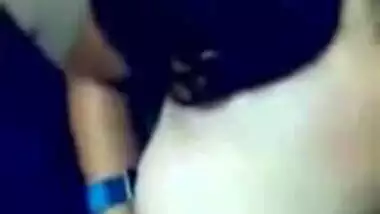 Desi shy dark skin chick played with