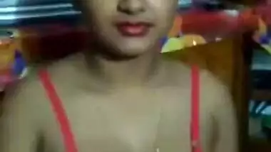Cute sexy Bengali wife striptease show