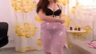 LittleTeenBB Riley lilac saree reel to breast support, pumps