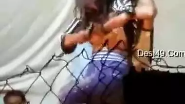 Sexy girl nude boobs press on stage on song tip tip barsa pani