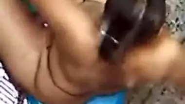 Man prefers to hide and peep on sex Desi doing laundry in a XXX way