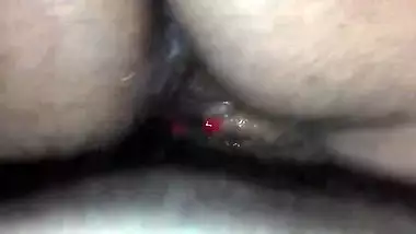 Grandma rubbing her pussy with my cock juce after super blowjob