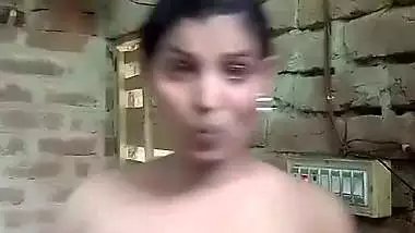 Village girl striptease cute boobs showing for lover