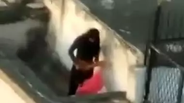 Peeping Tom makes XXX video of horny dude licking Desi gal's pussy