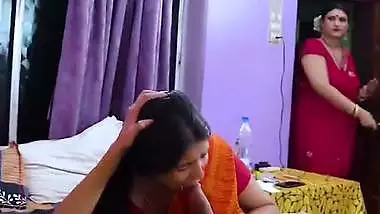 Indian porn of a mom getting horny watching her son fucking