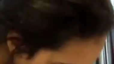 Naughty lady shoots her blowjob MMS fucking a dick